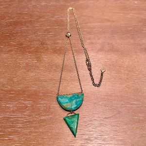Barse NWOT turquoise bronze necklace